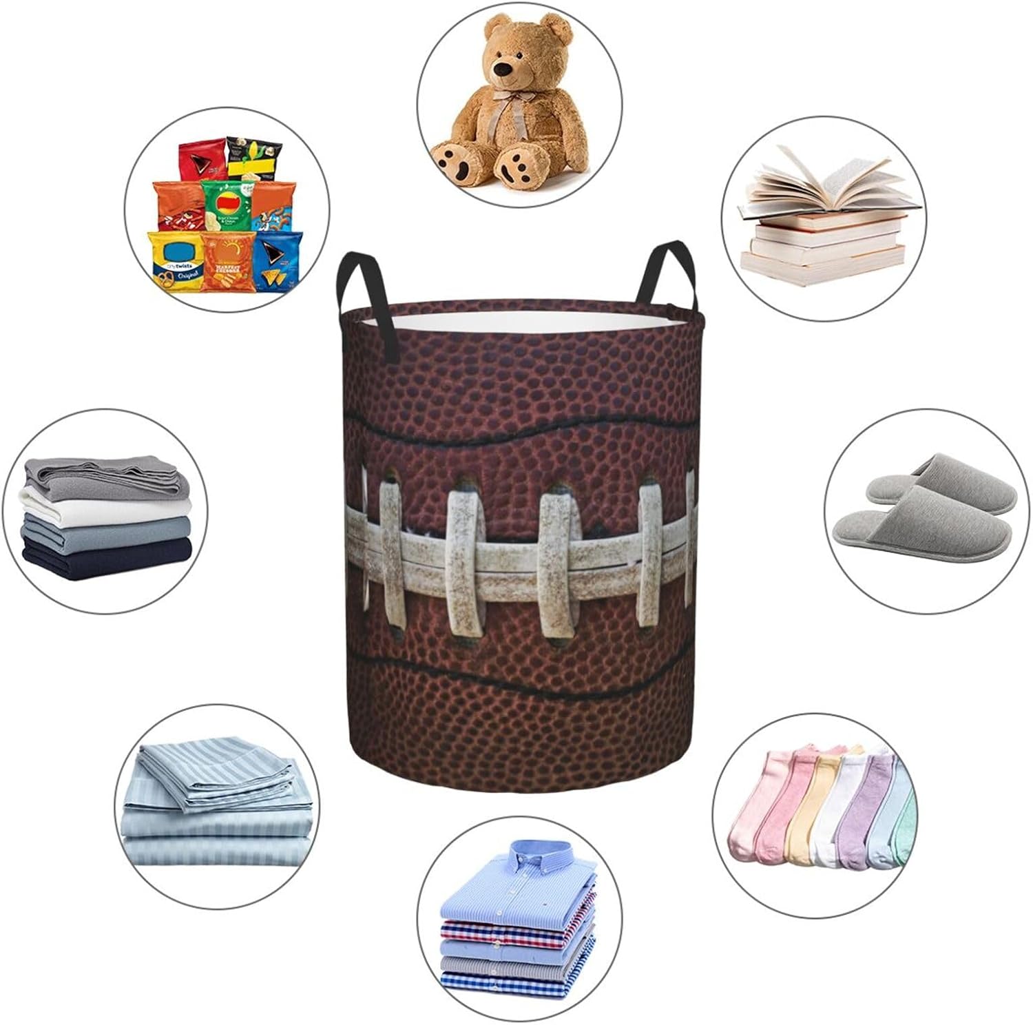 American Football Themed Waterproof Laundry Basket for Kidsreason