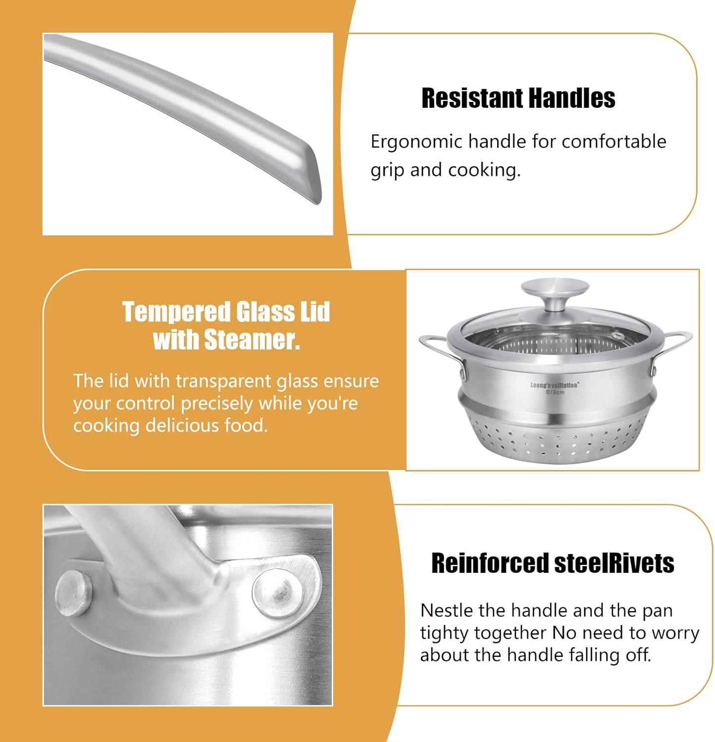 Stainless Steel 23 Quart Pots with Lid