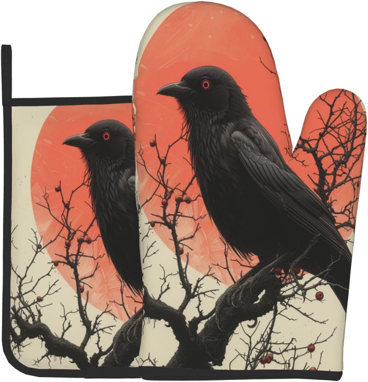 Vivid Halloween Oven Mitts Set