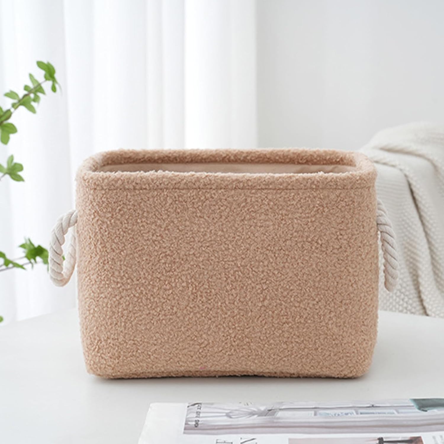 Plush Storage Basket Bathroom Living Room