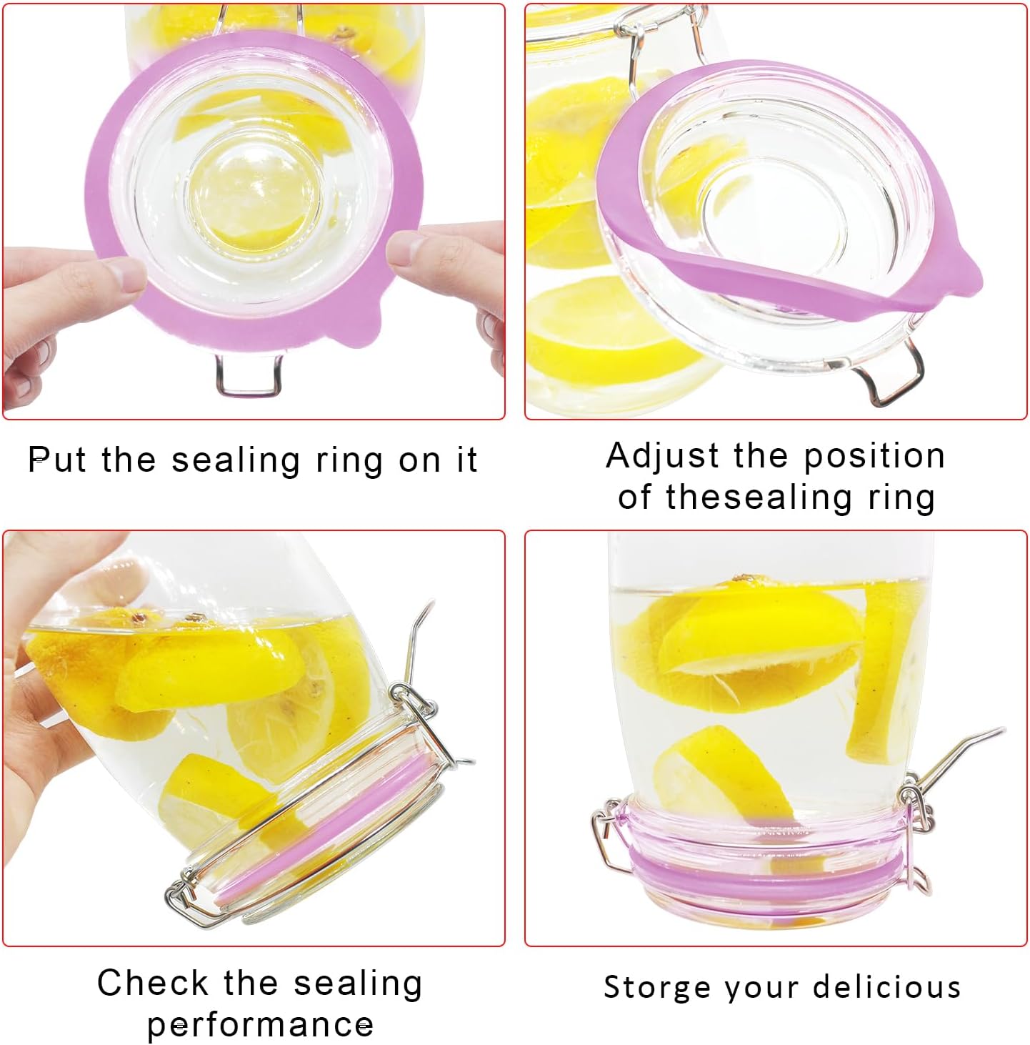 fcEnds Airtight Silicone Gasket Replacement for Mason Jars Leakproof and Durable