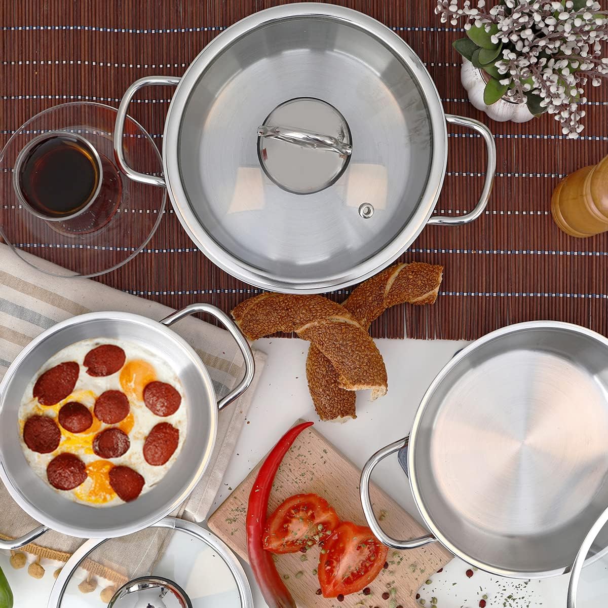 Serenk Stainless Steel Pots and Pans Set