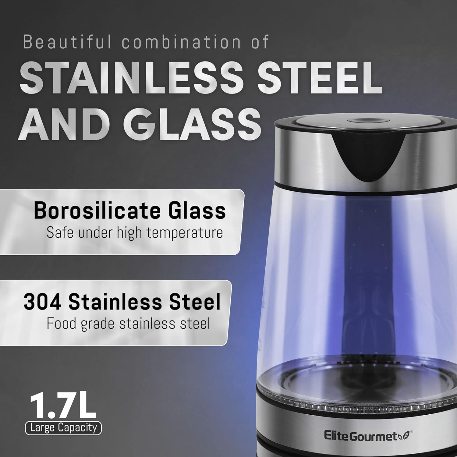 BPA-Free Electric Tea Kettle with Effortless Boil Down the Run