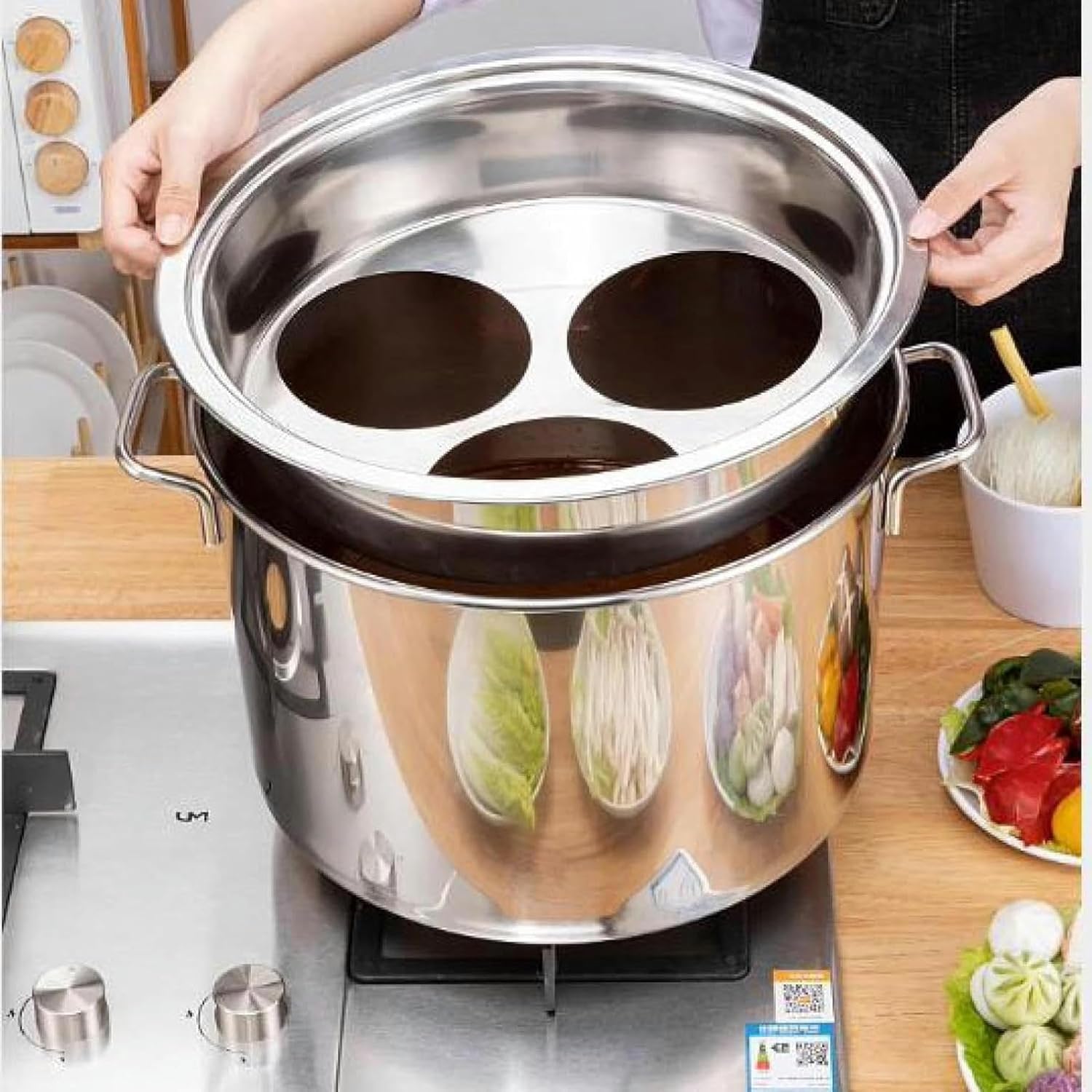 3-Piece Stainless Steel Pasta Cookware Set for Kitchen