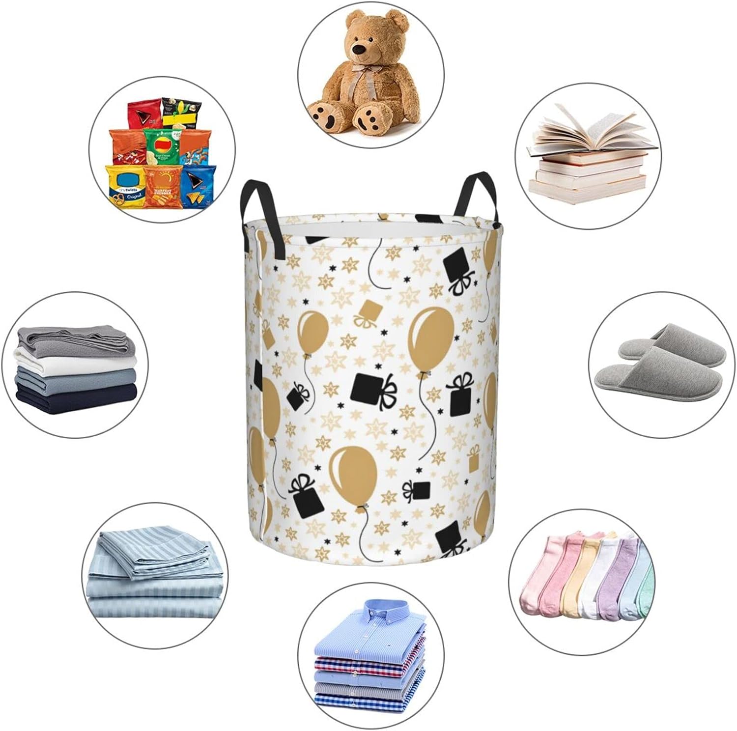 Birthday Laundry Hamper - collapsible easy to carry
