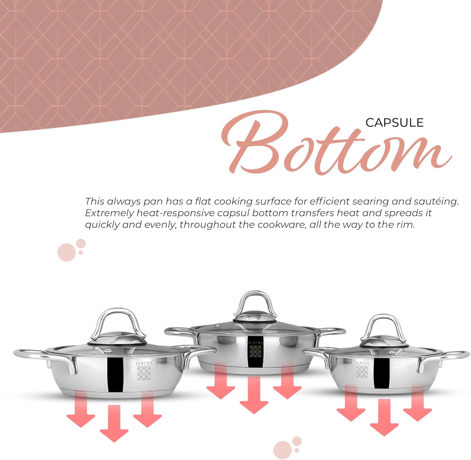 Serenk Stainless Steel Pots and Pans Set