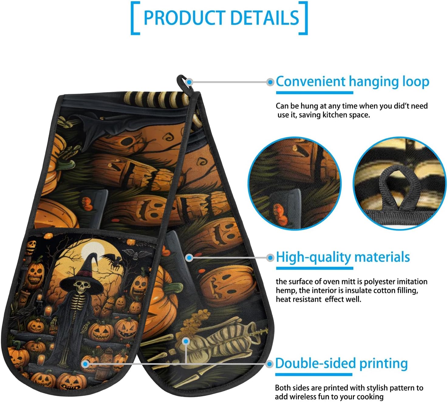 Halloween Trick or Treat Heat-Resistant Oven Mitts
