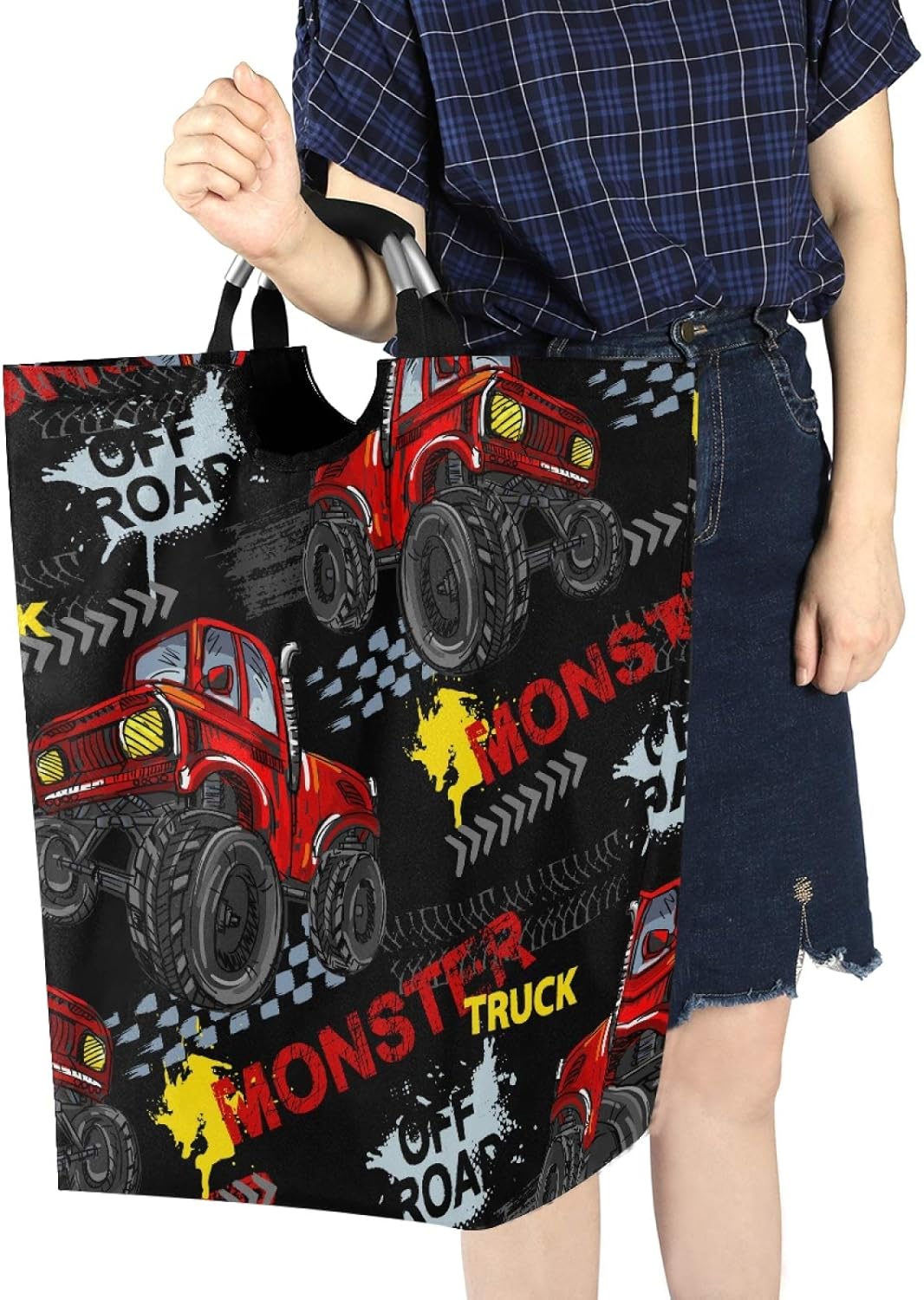 Monsters Are WelcoMe Here - Monster Truck Laundry Basket