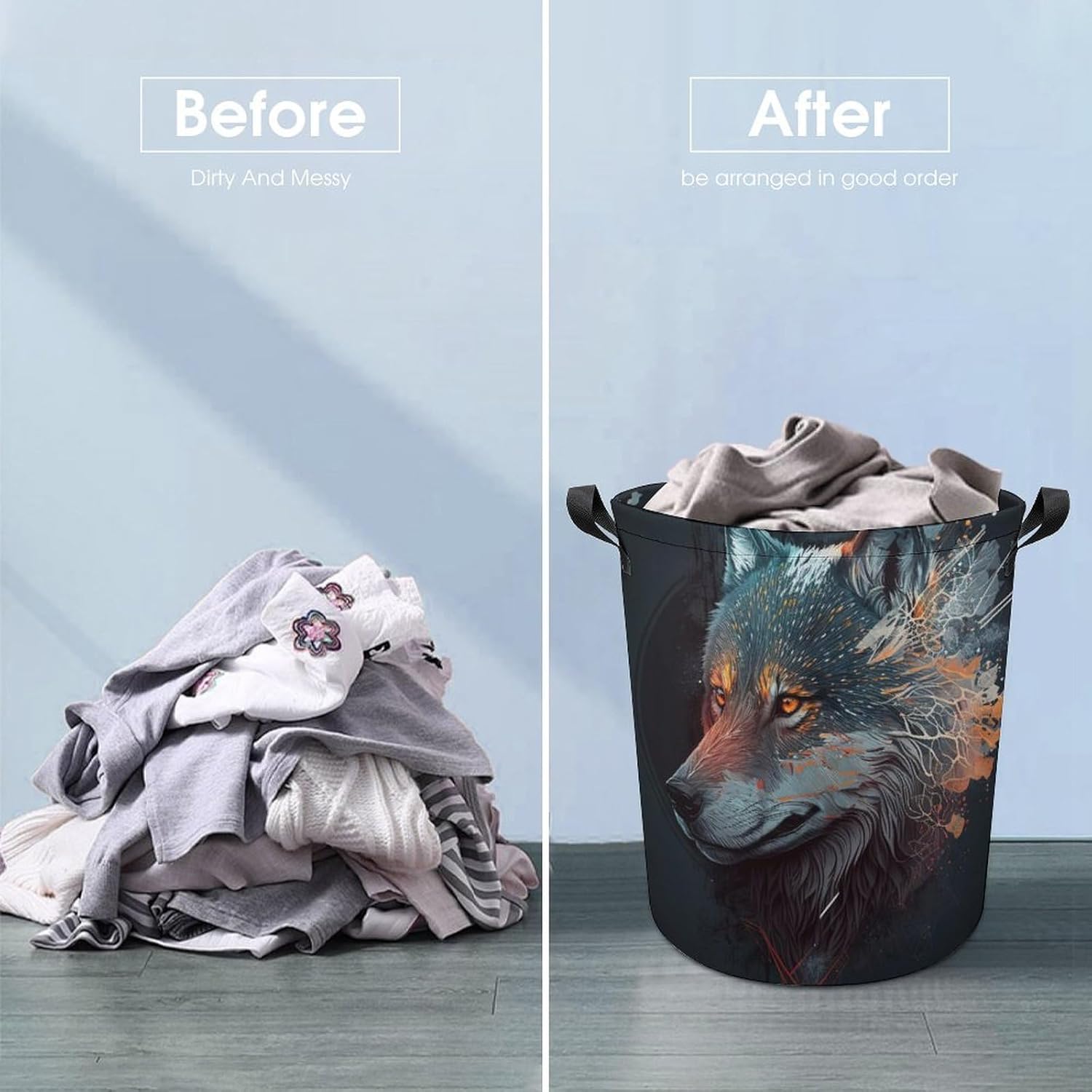 Durable Animal Collapsible Laundry Basket