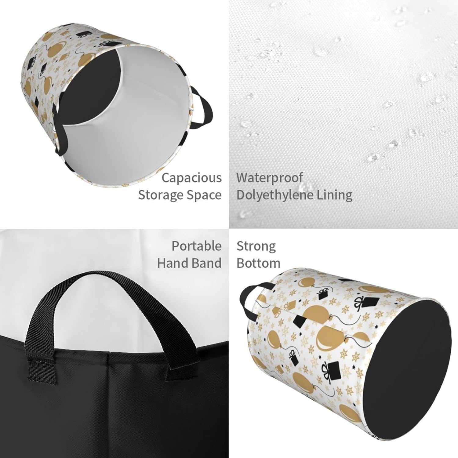 Birthday Laundry Hamper - collapsible easy to carry