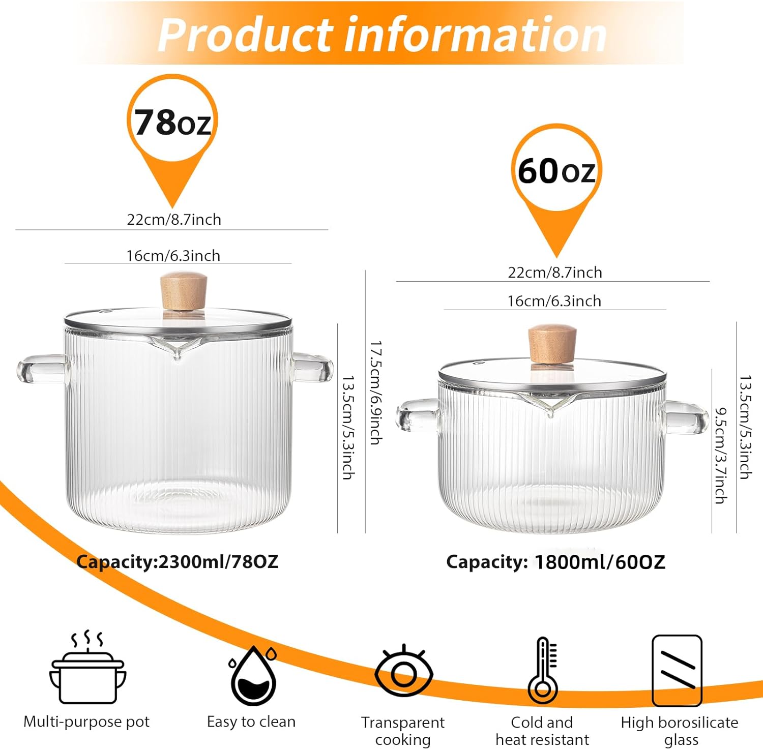 Ergonomic 2-Piece Heat-Resistant Cookware Set