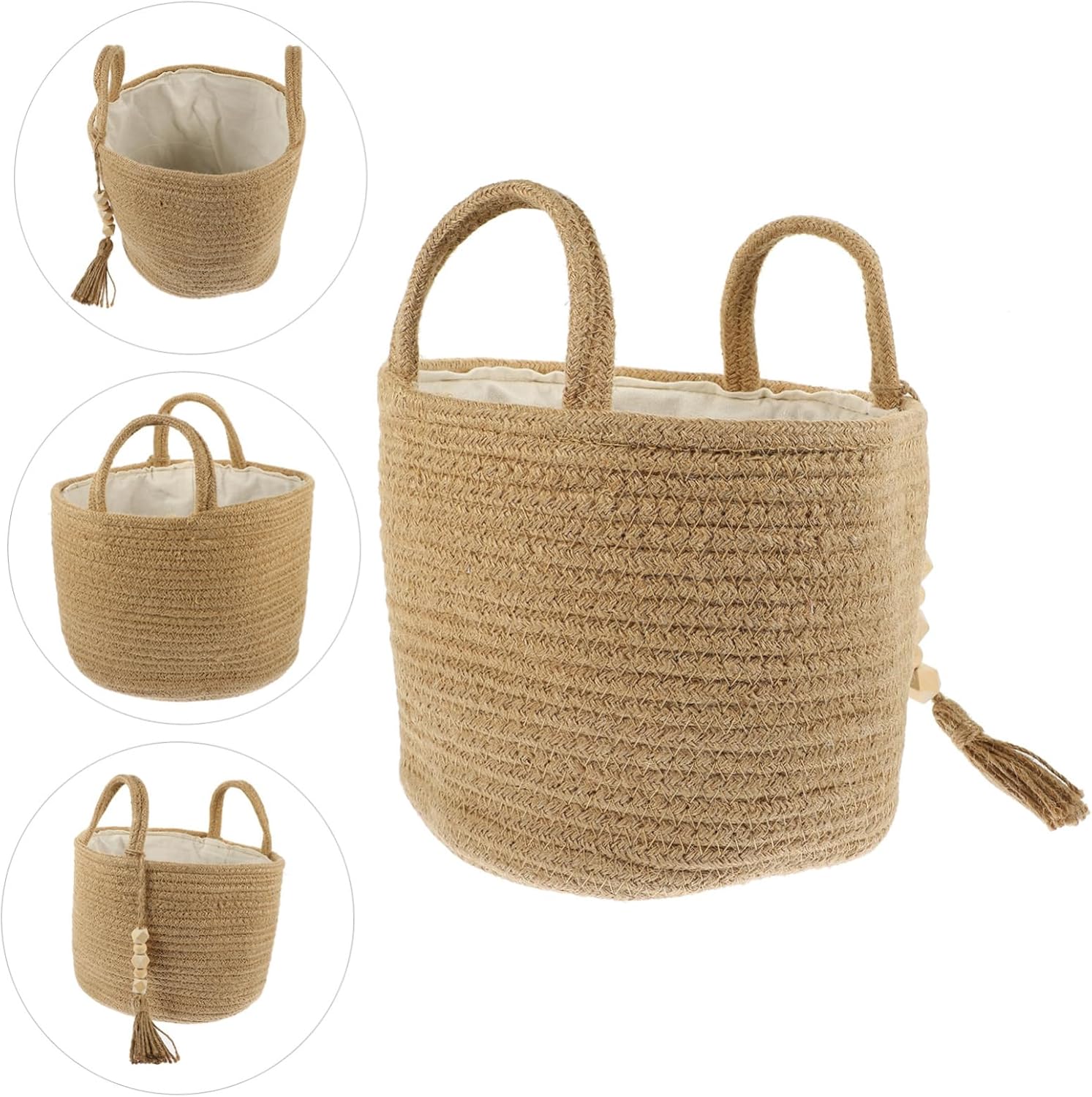 VILLFUL 2-in-1 Universal Laundry Basket with Jute Liner