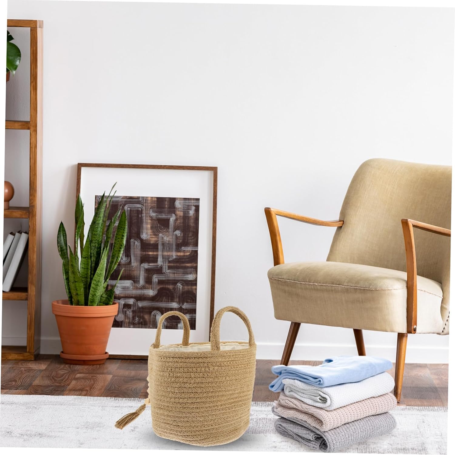 Elegant Aluminum Rope Laundry Basket