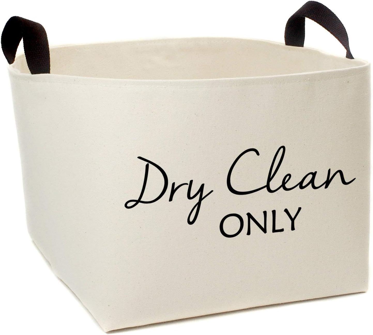 Dry Clean Only Canvas Laundry Basket - Unbleached Cotton