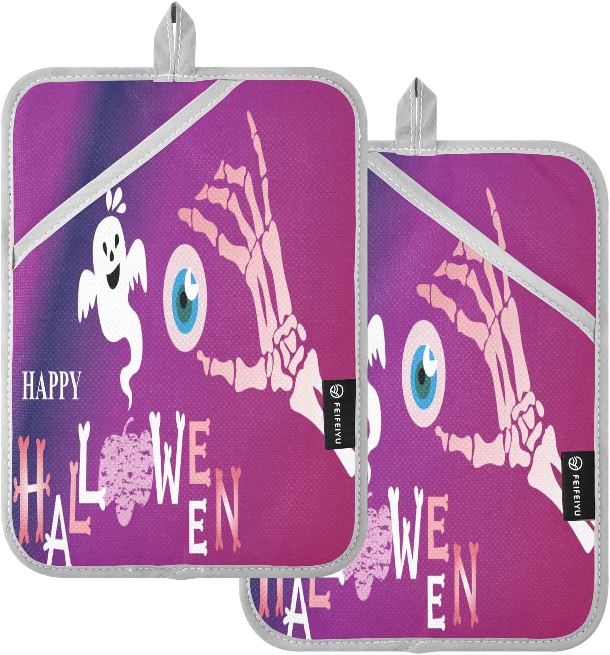 Halloween Skeleton Potholders on the Move