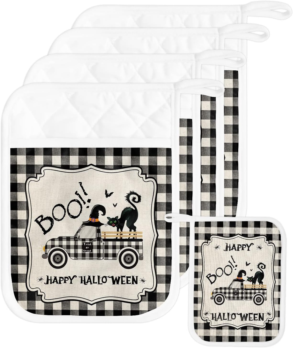 HilariousM Halloween witch cat truck 5 pcs