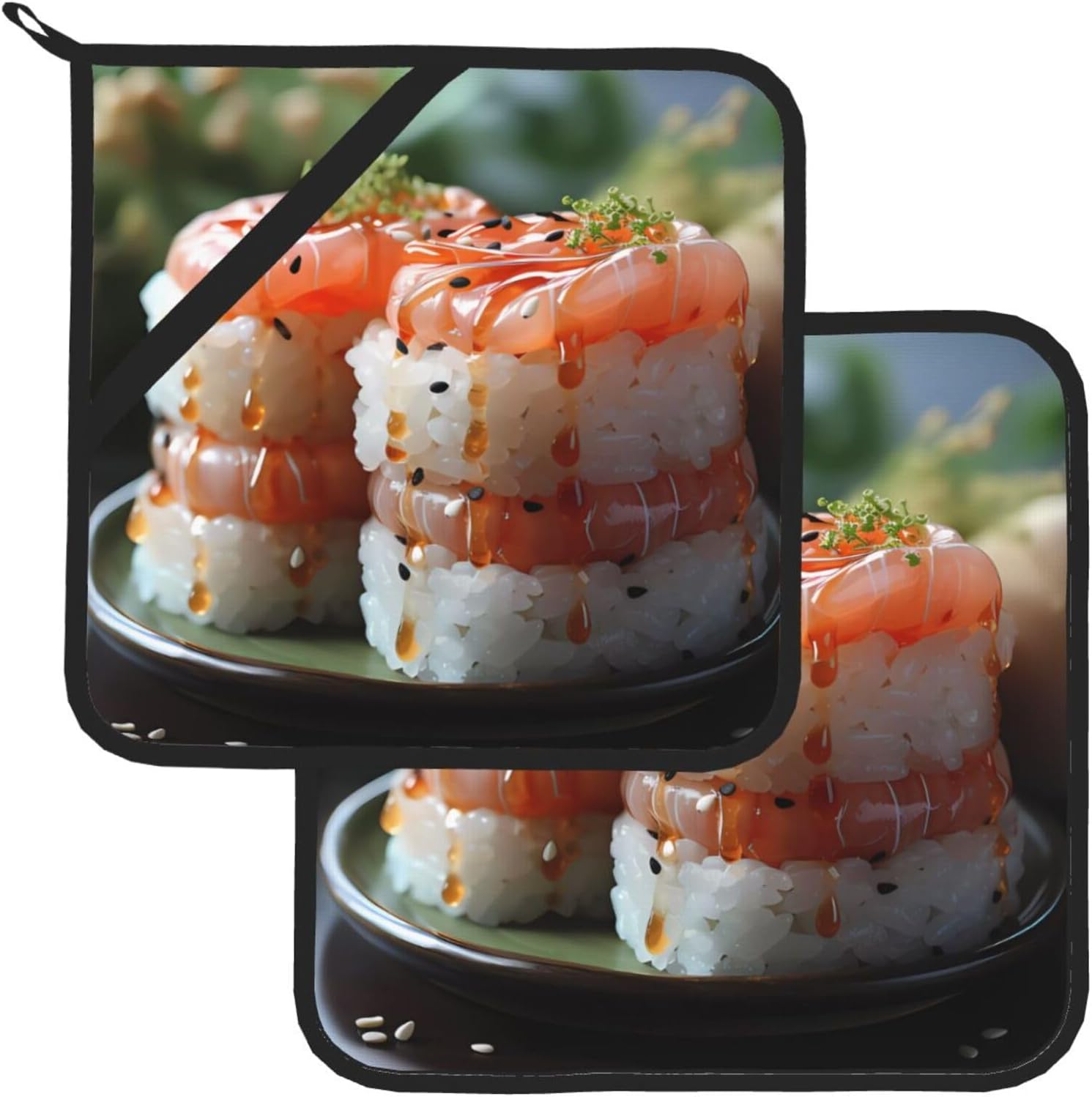 Fresh Salmon Potholders - Heat-Resistant Durable 2-Pack