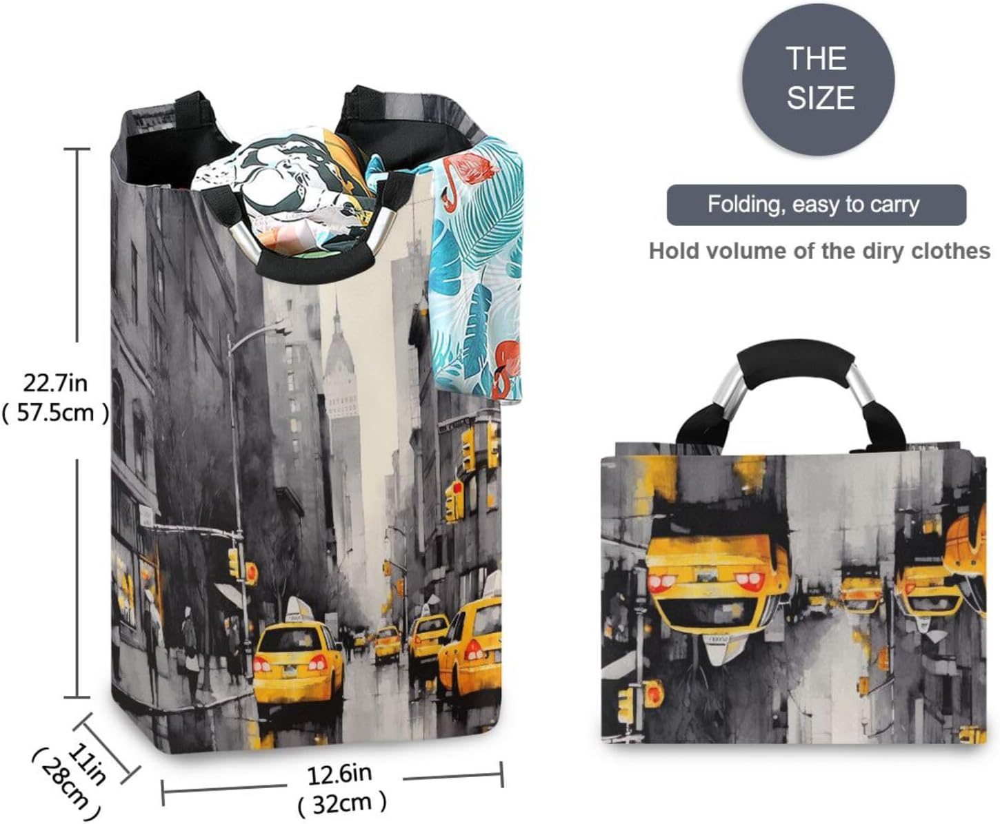 Kigai Collision-Resistant Laundry Basket with Handles