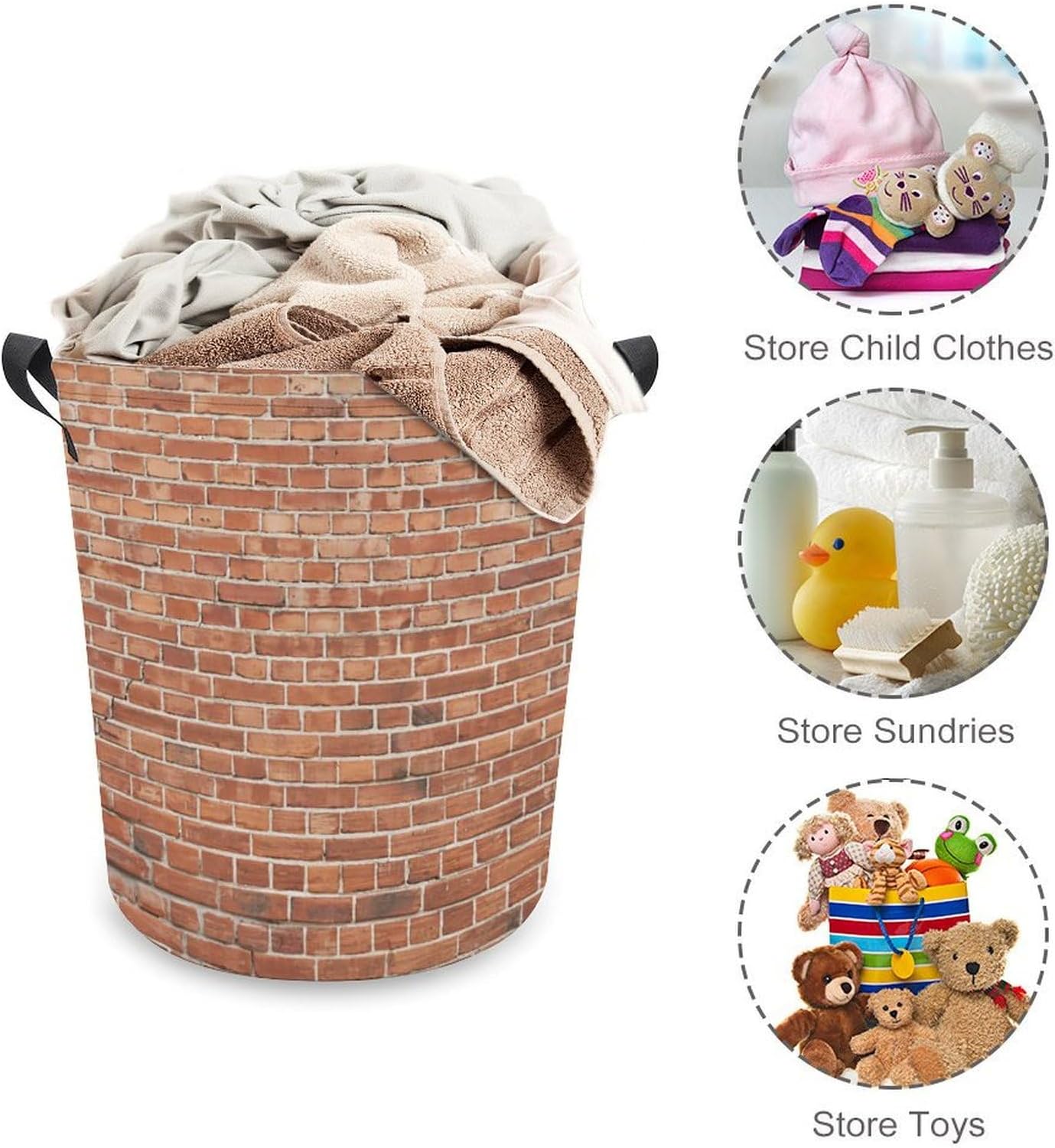 All-In-One Red Brick Water Resistant Laundry Bin