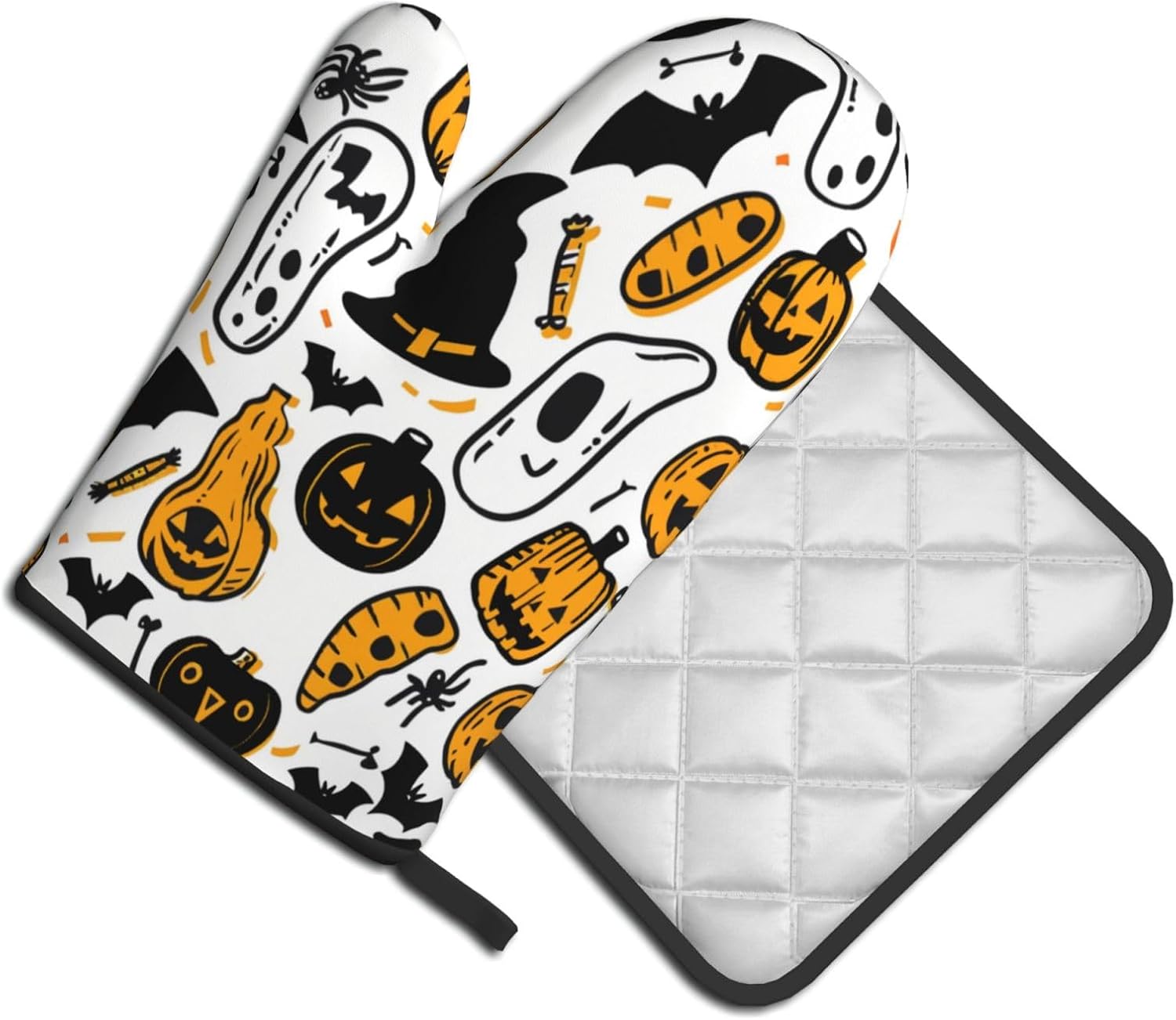 Halloween Oven Mitts Pot Holders Set