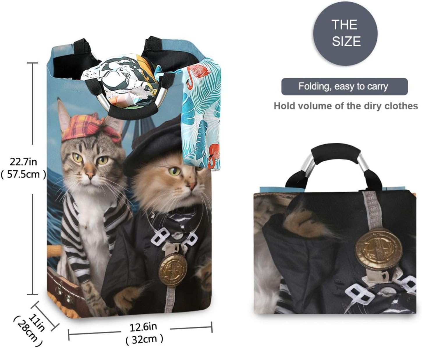 Compact Multi-Functional Foldable Laundry Hamper