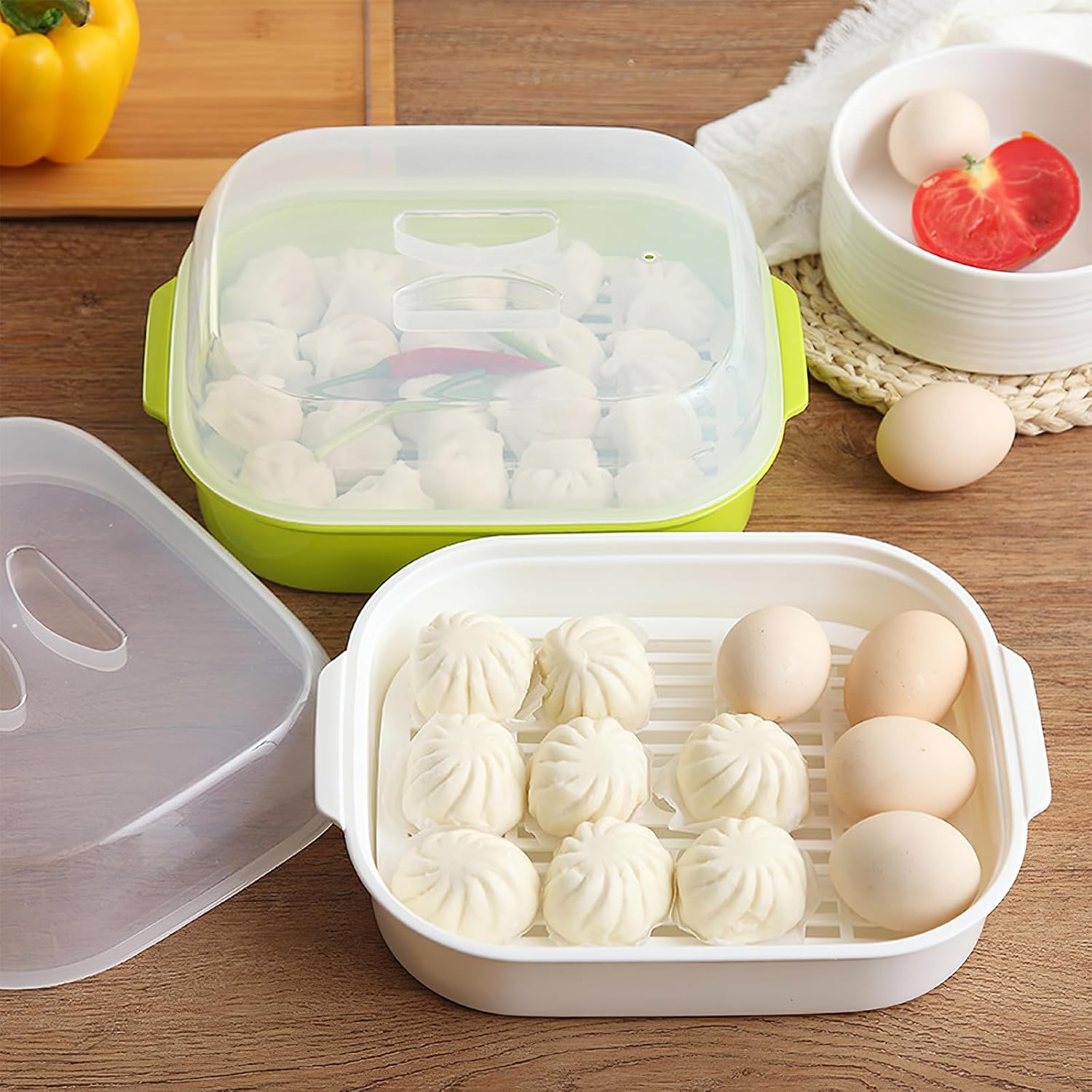 DOITOOL 1pc Microwave Steamer for Steamed Buns 1