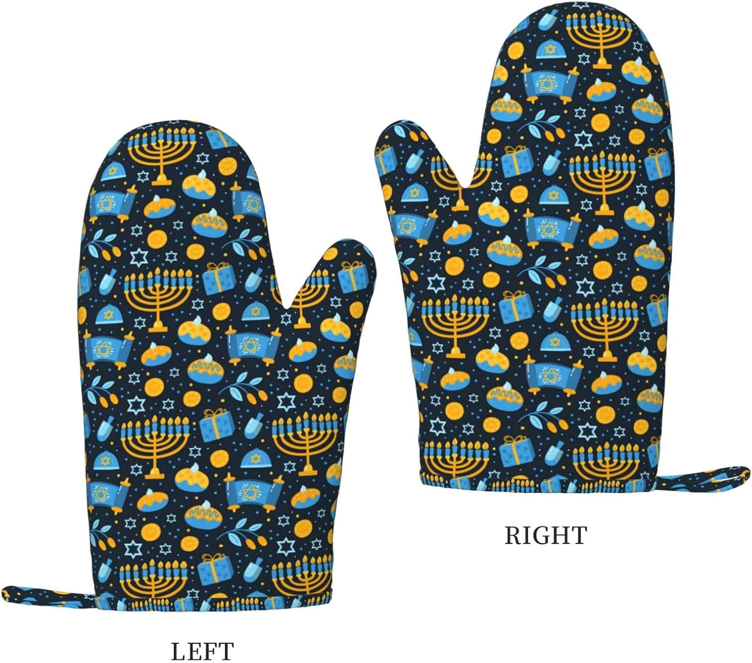Happy Hanukkah Oven Mitts and Cake Pans 2-Piece Set