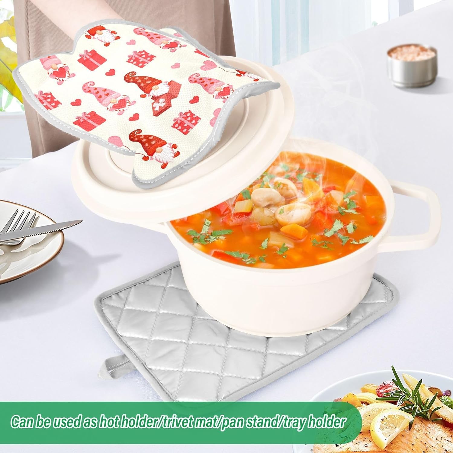Cute Heat-Resistant Potholders 2-Pack