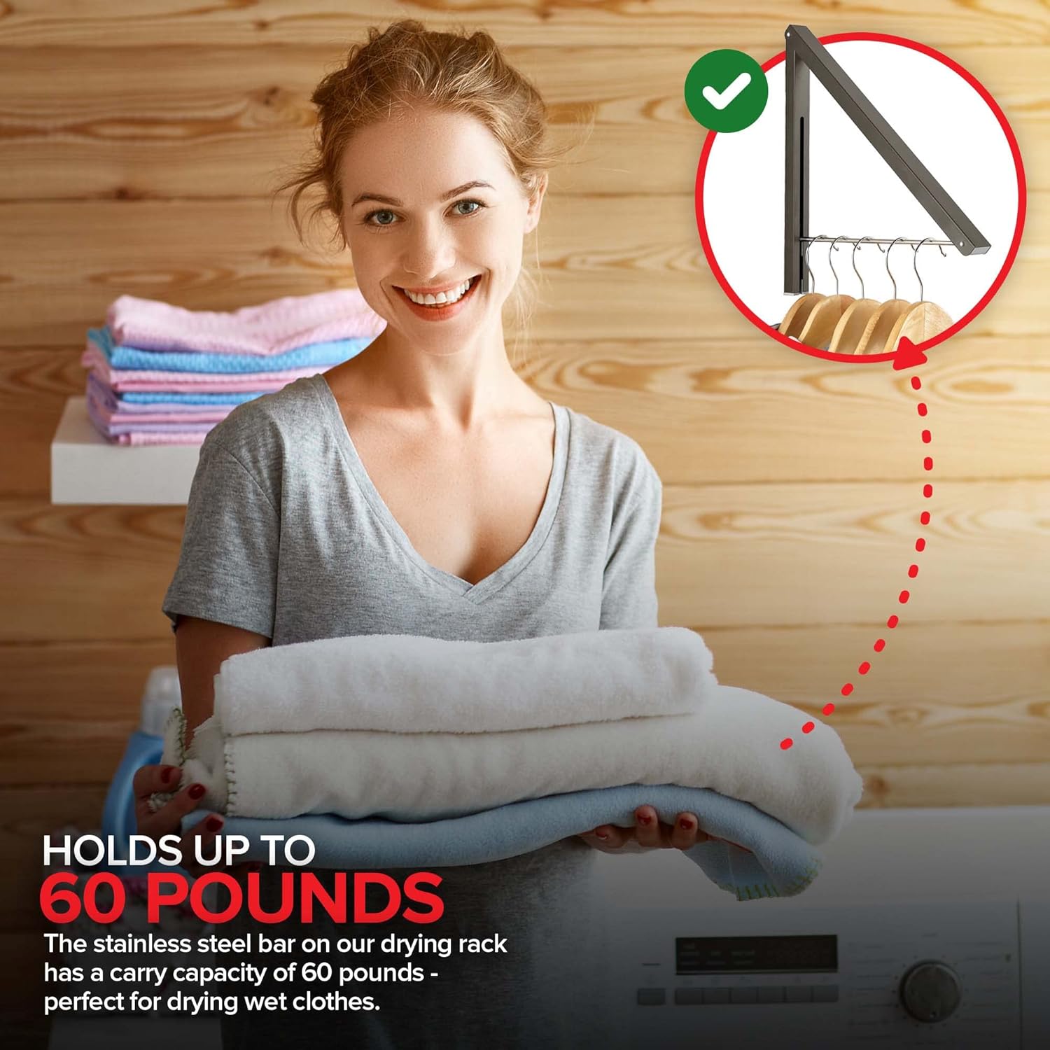 Foldable Wall-Mounted Clothing Hanger