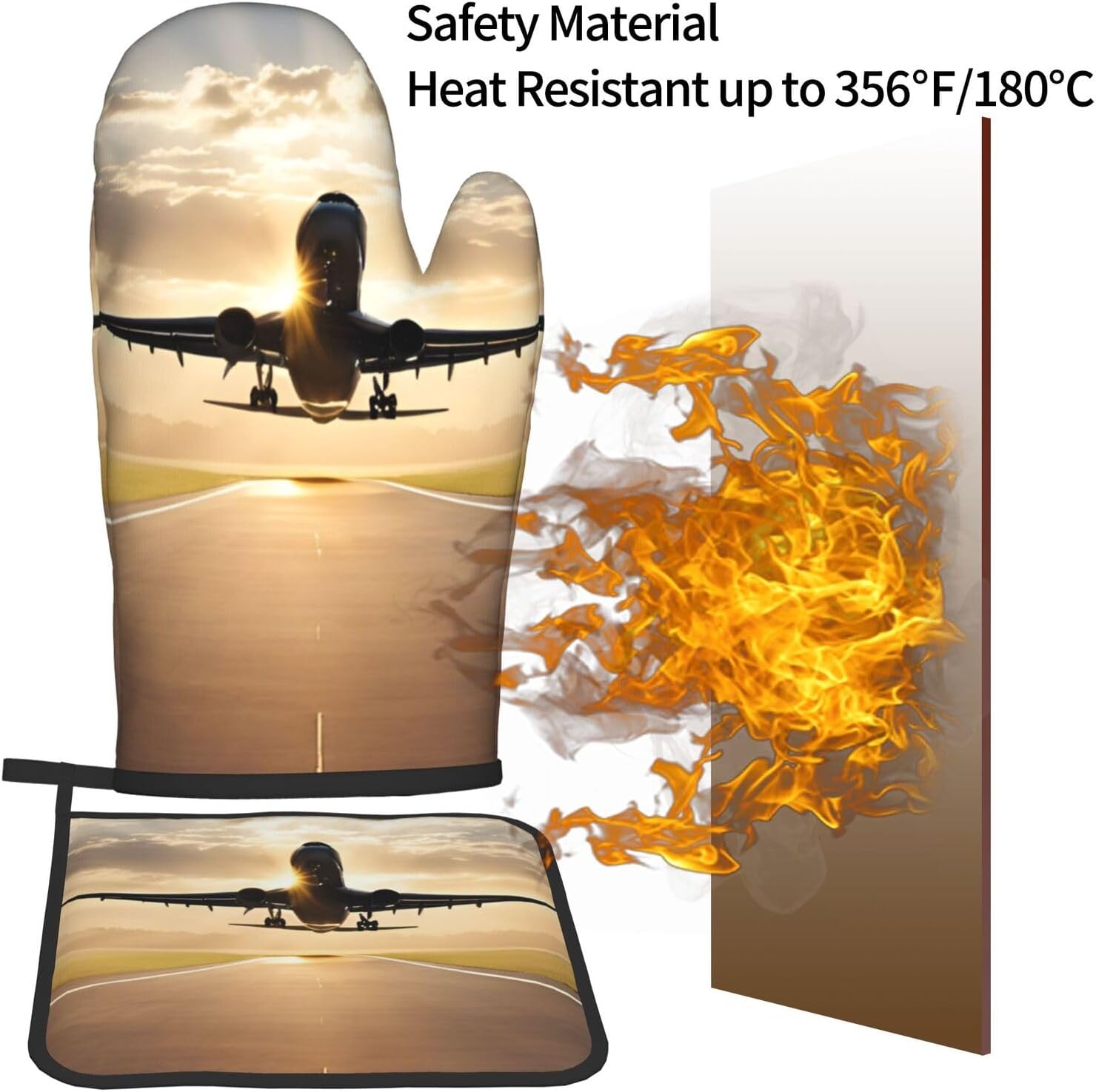 Oven Mitts Pot Holders - Durable Heat-Resistant Pairs