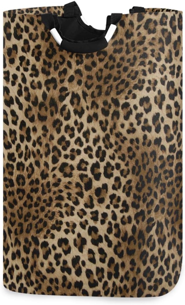 Kcldeci Leopard Print Laundry Hamper
