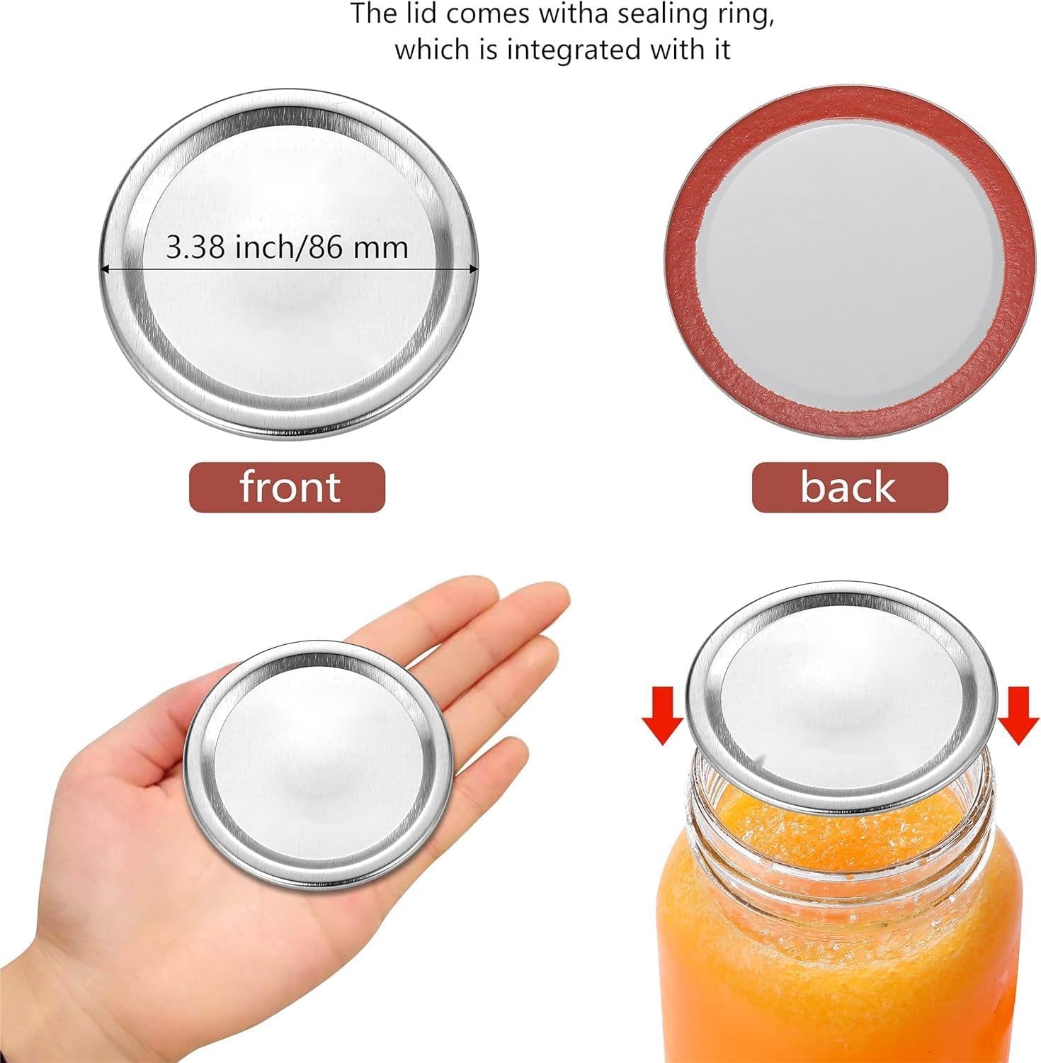 Topbooc Premium Canning Lids for Mason Jars