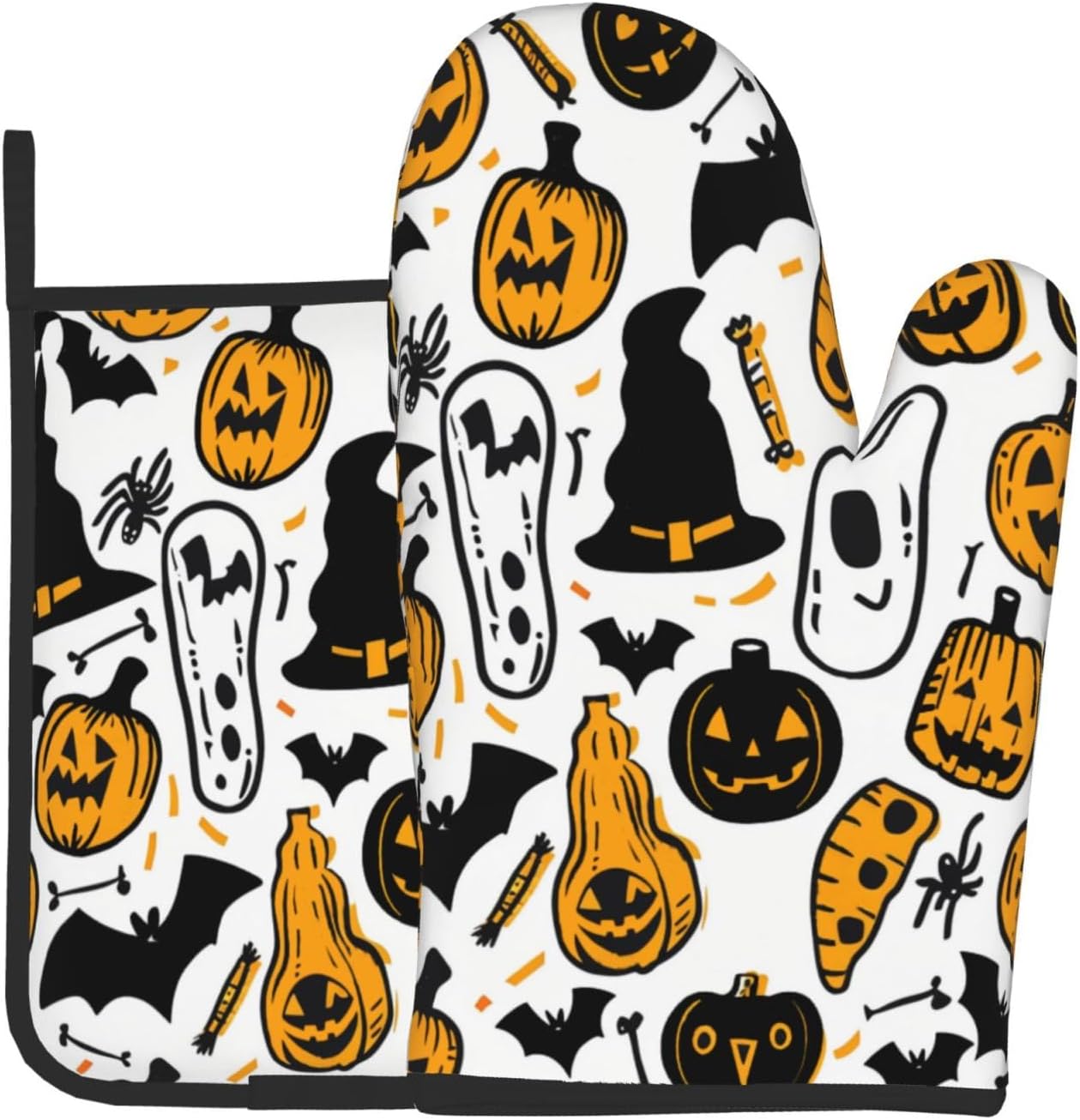 Halloween Oven Mitts Pot Holders Set