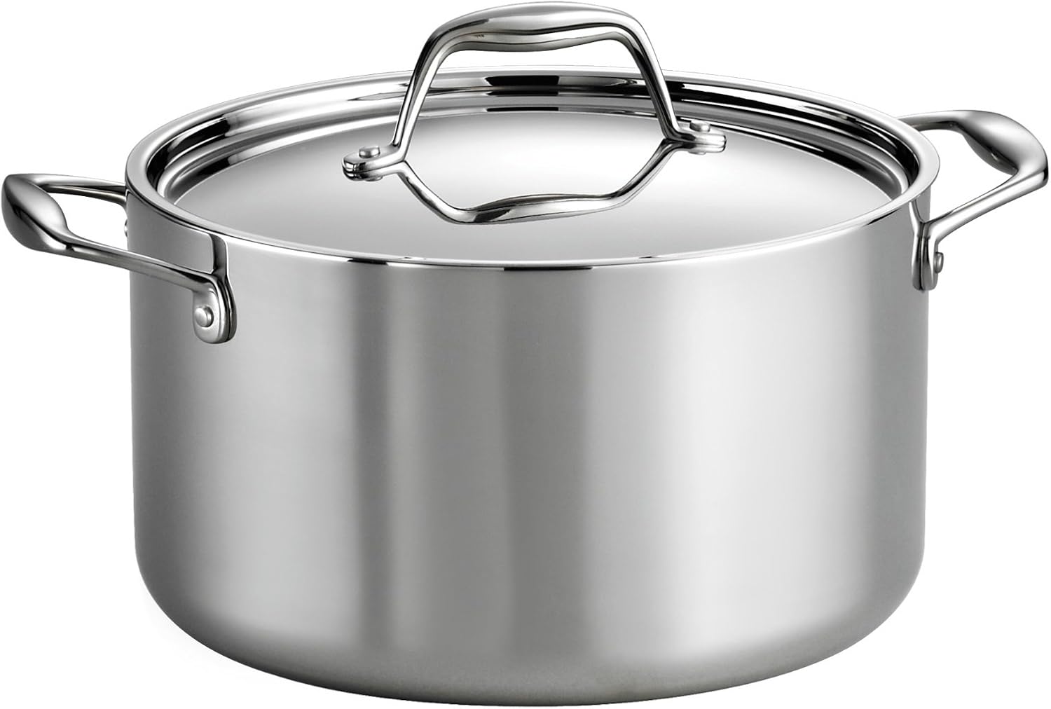 Tri-Ply Clad Stainless Steel 6-Quart Sauce Pot with Lid