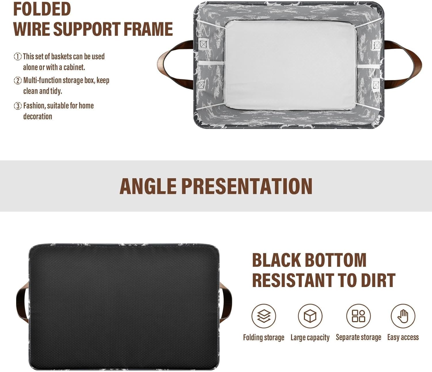 Heavy-Duty Water Repellent Storage Basket