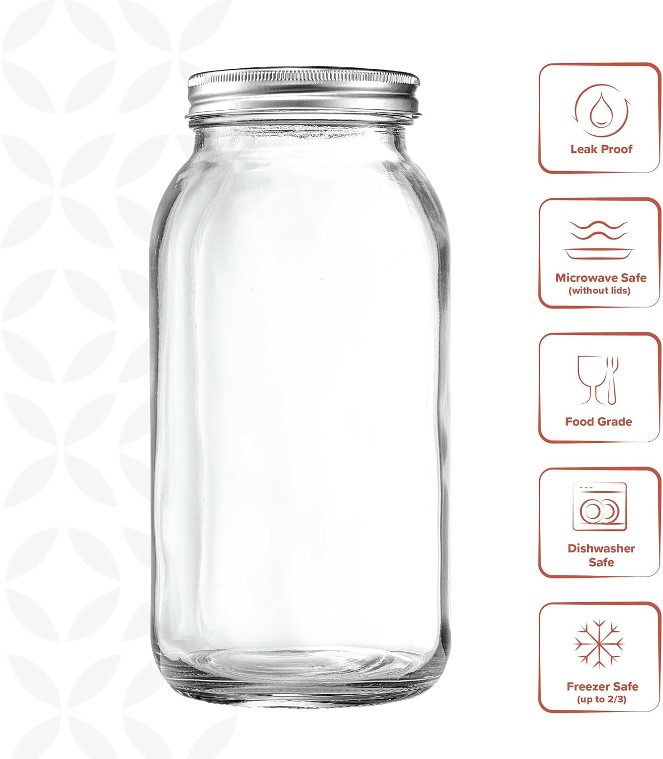 widened mason jar for preserving meal prep