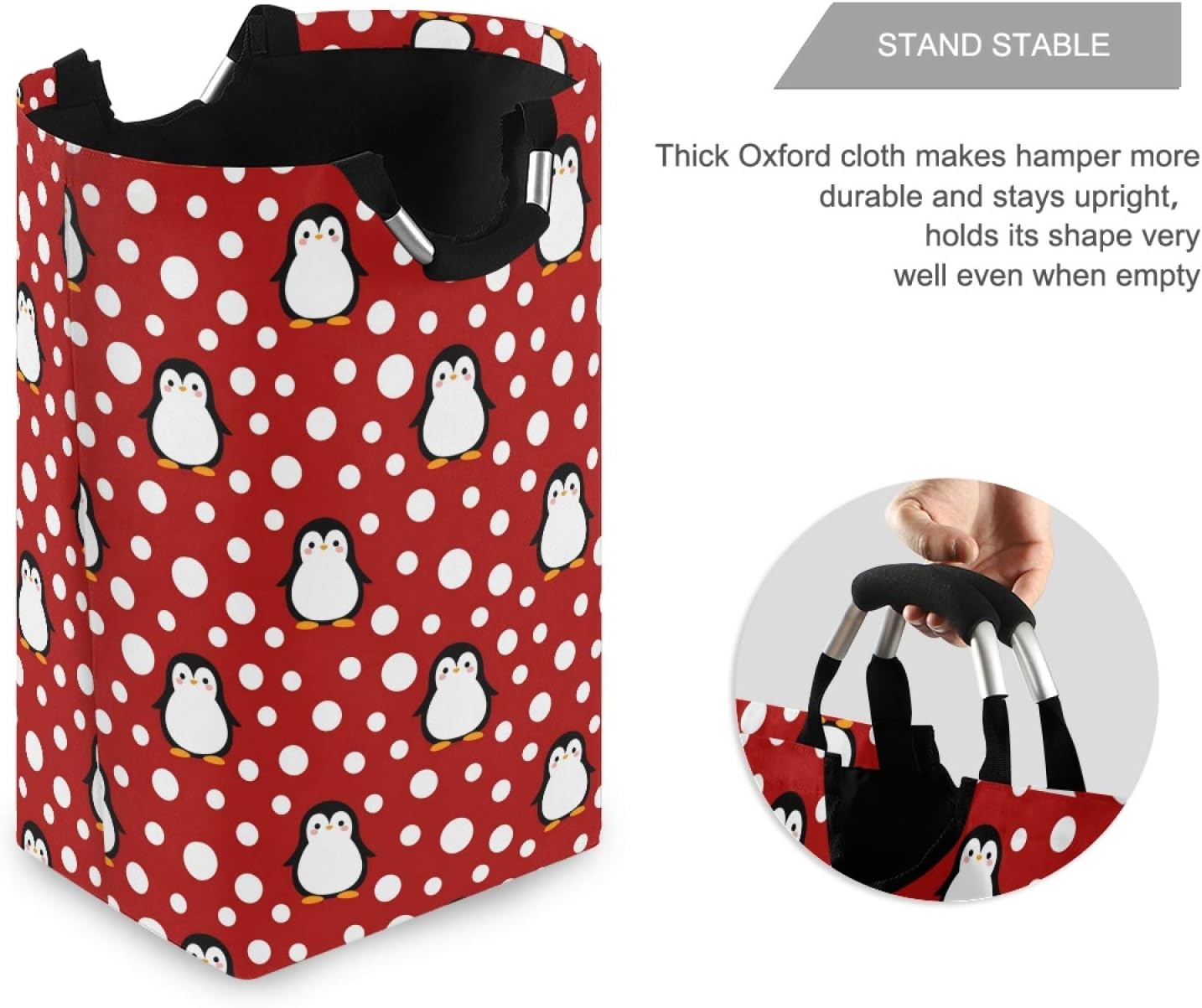 Susiyo Cute Penguin Collapsible Laundry Hamper for Home Organization