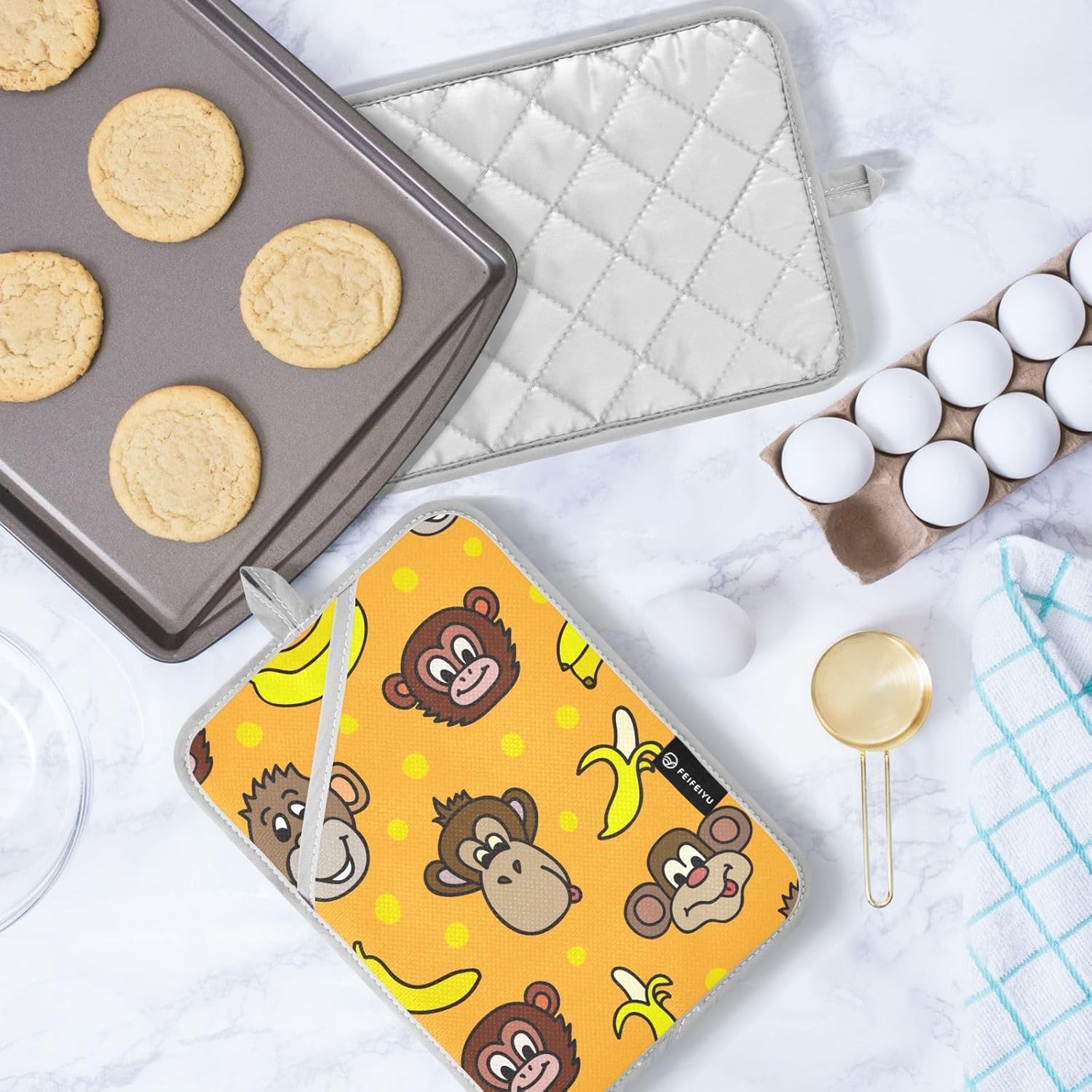 Cute Potholders for Cooking with Monkeys