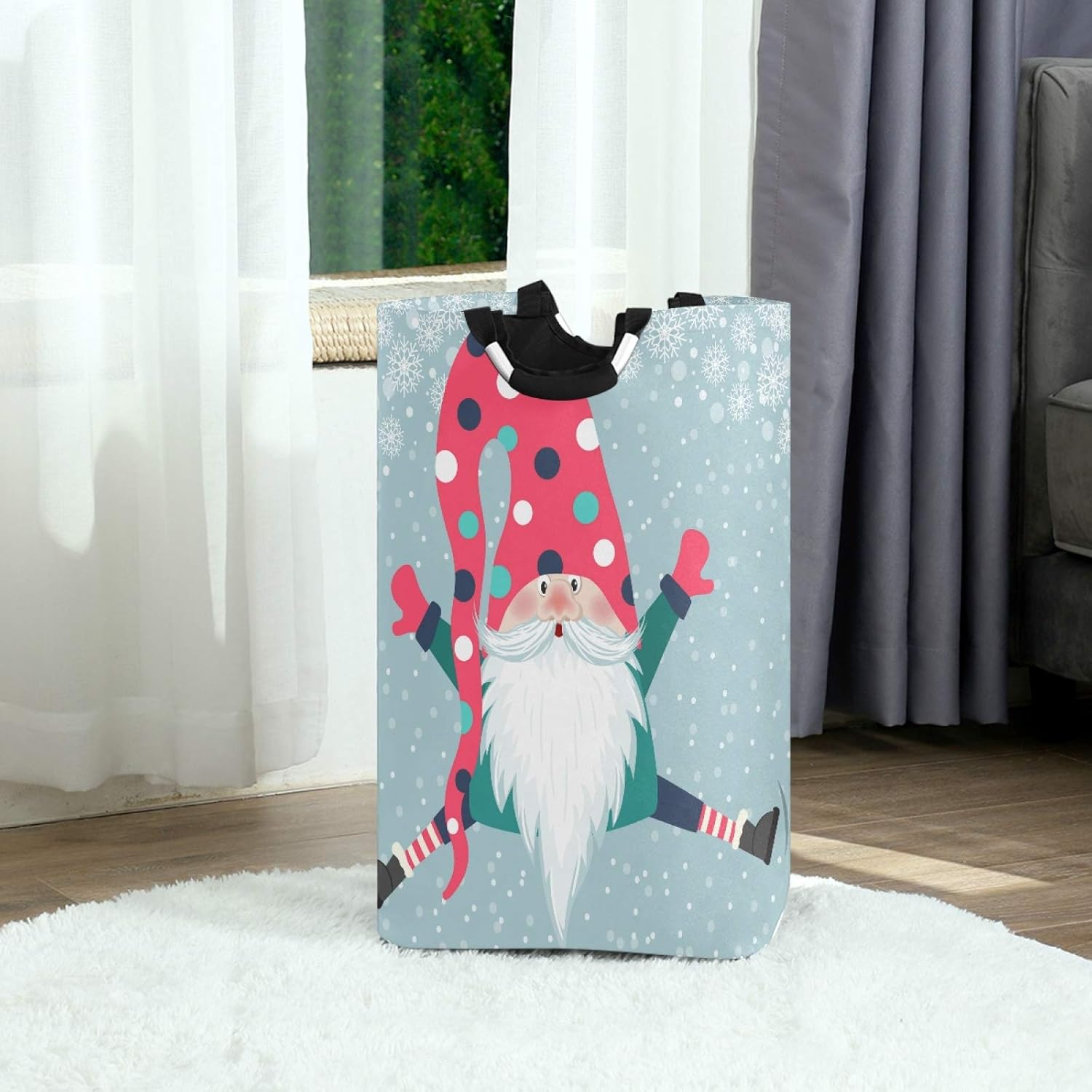 Christmas Gnome Foldable Laundry Basket - Eco-Friendly Storage Solution