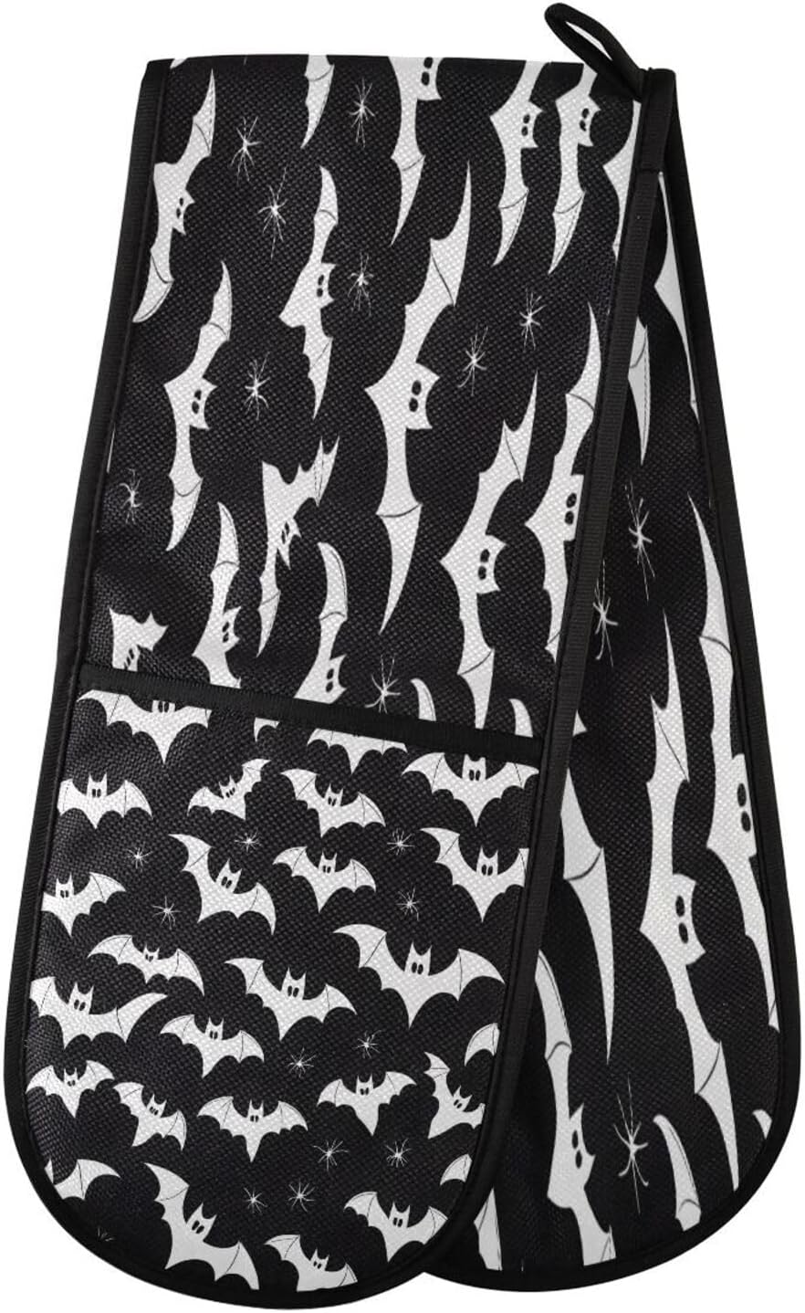 Halloween Pattern Bats Oven Mitts