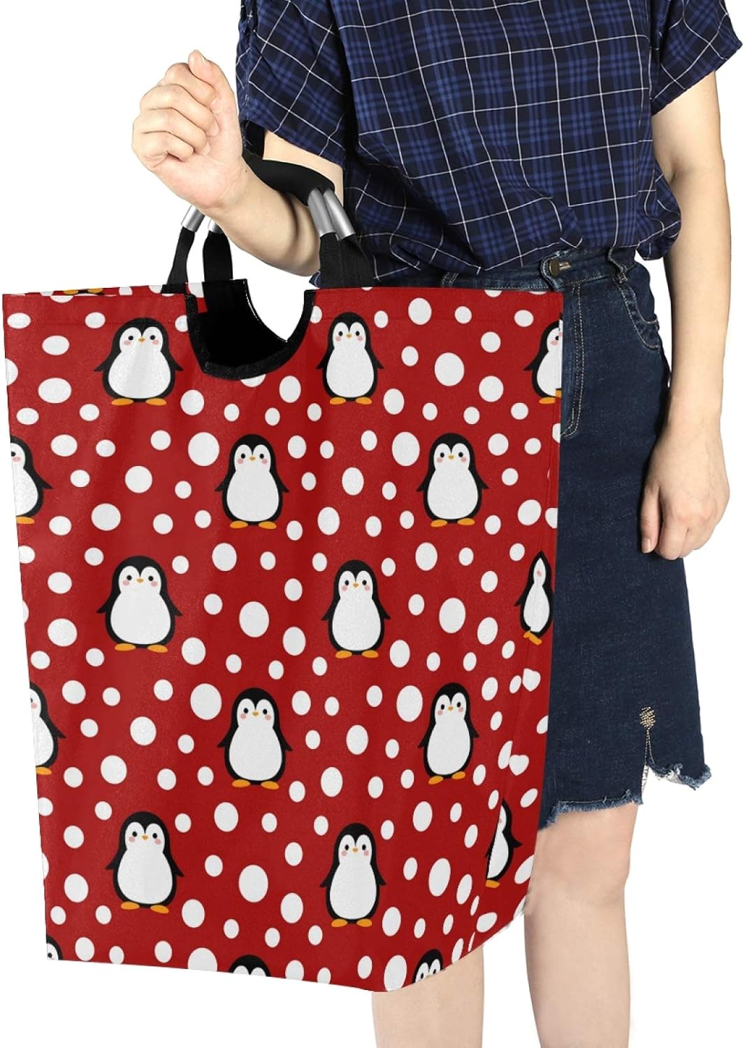 Susiyo Cute Penguin Collapsible Laundry Hamper for Home Organization