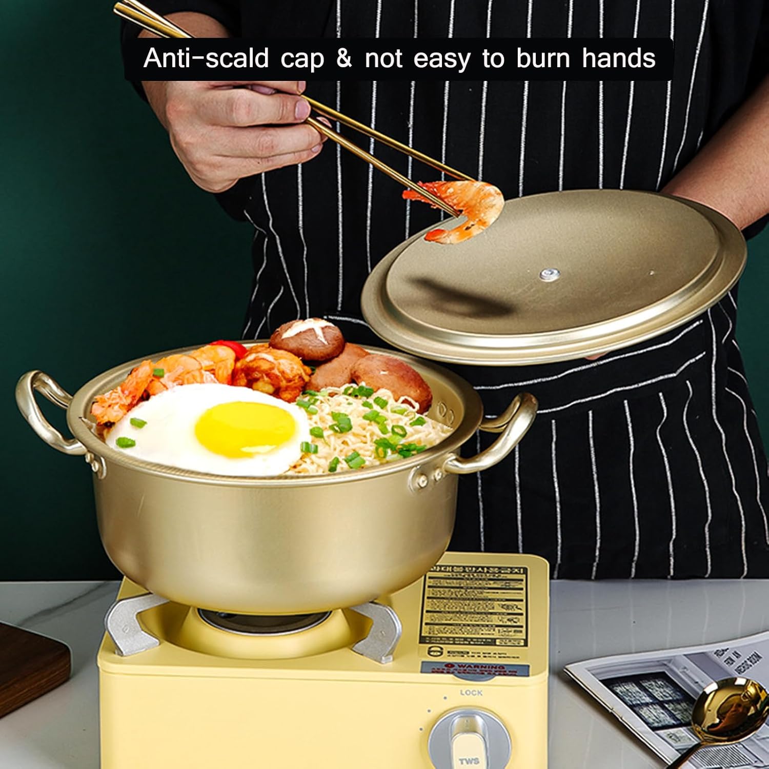 Korean-Inspired 14cm alumined paella pan for quick and authentic cooking