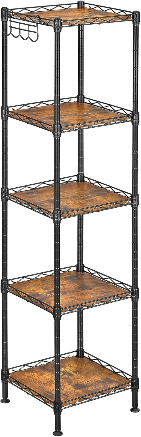 Stylish 5-Tier Bathroom Shelf for Small Spaces