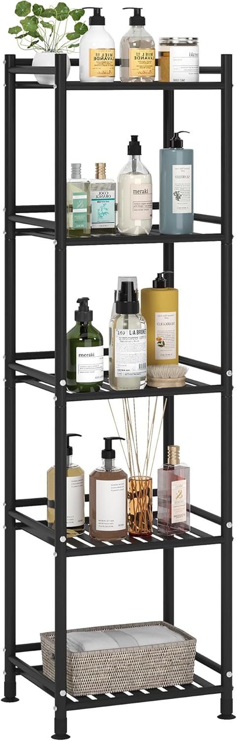 5 Tier Metal Standing Shelf for Organizing Your Space