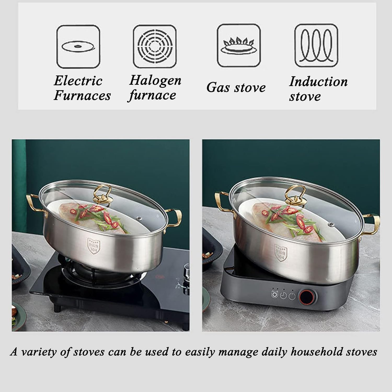 BINGWANGStainless Steel Fish Steamer
