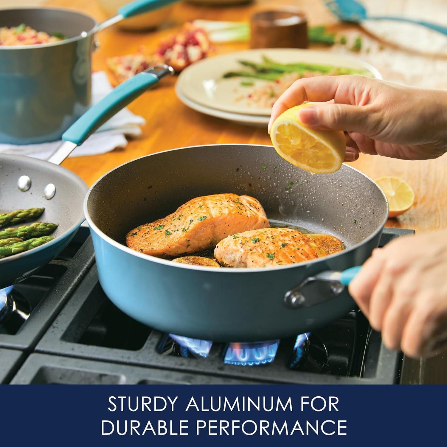Rachael Ray Cucina Cookware Set Durable Easy to Clean