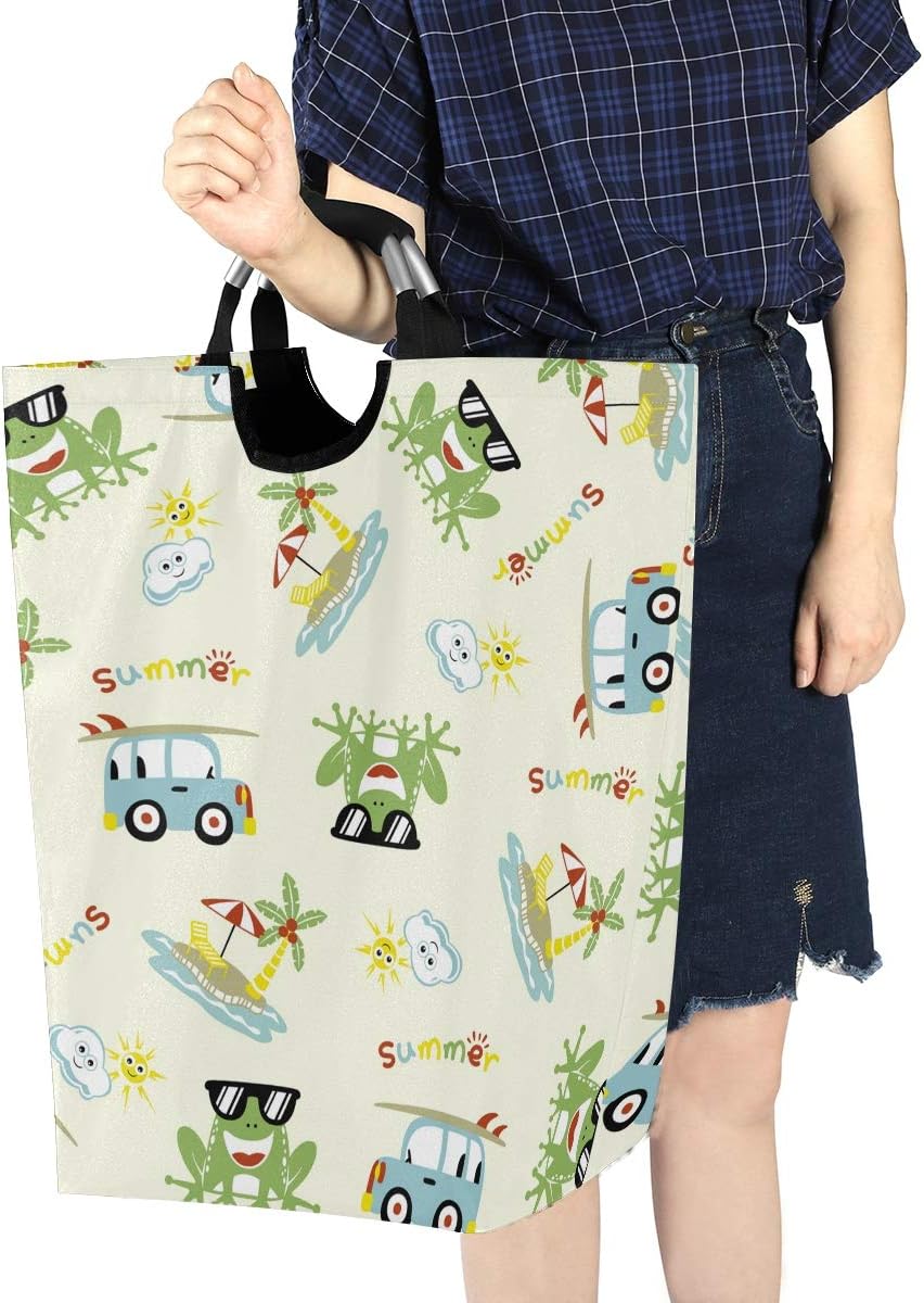 Funny Summer Laundromat Bucket for Kids with Durable Handles