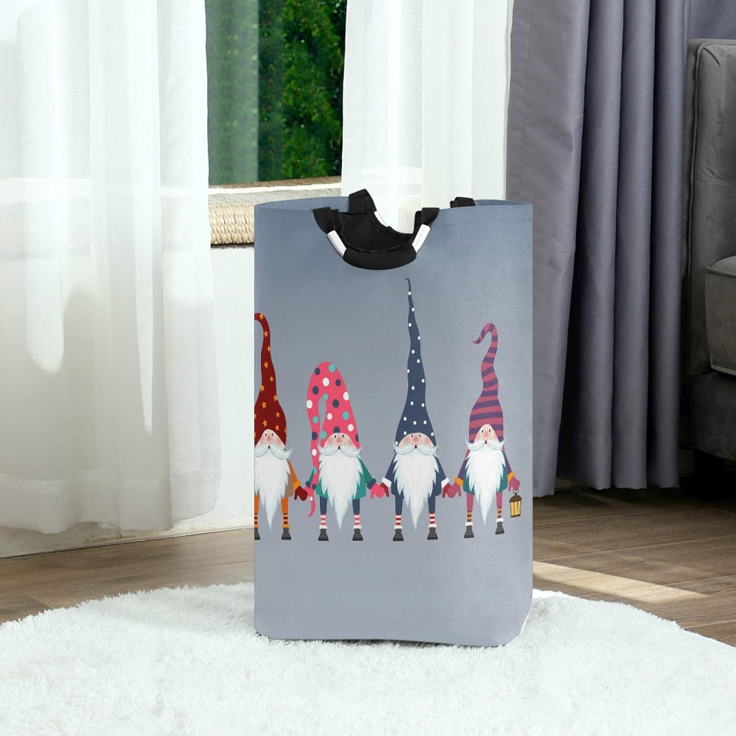 Foldable Christmas Gnomes Laundry Basket
