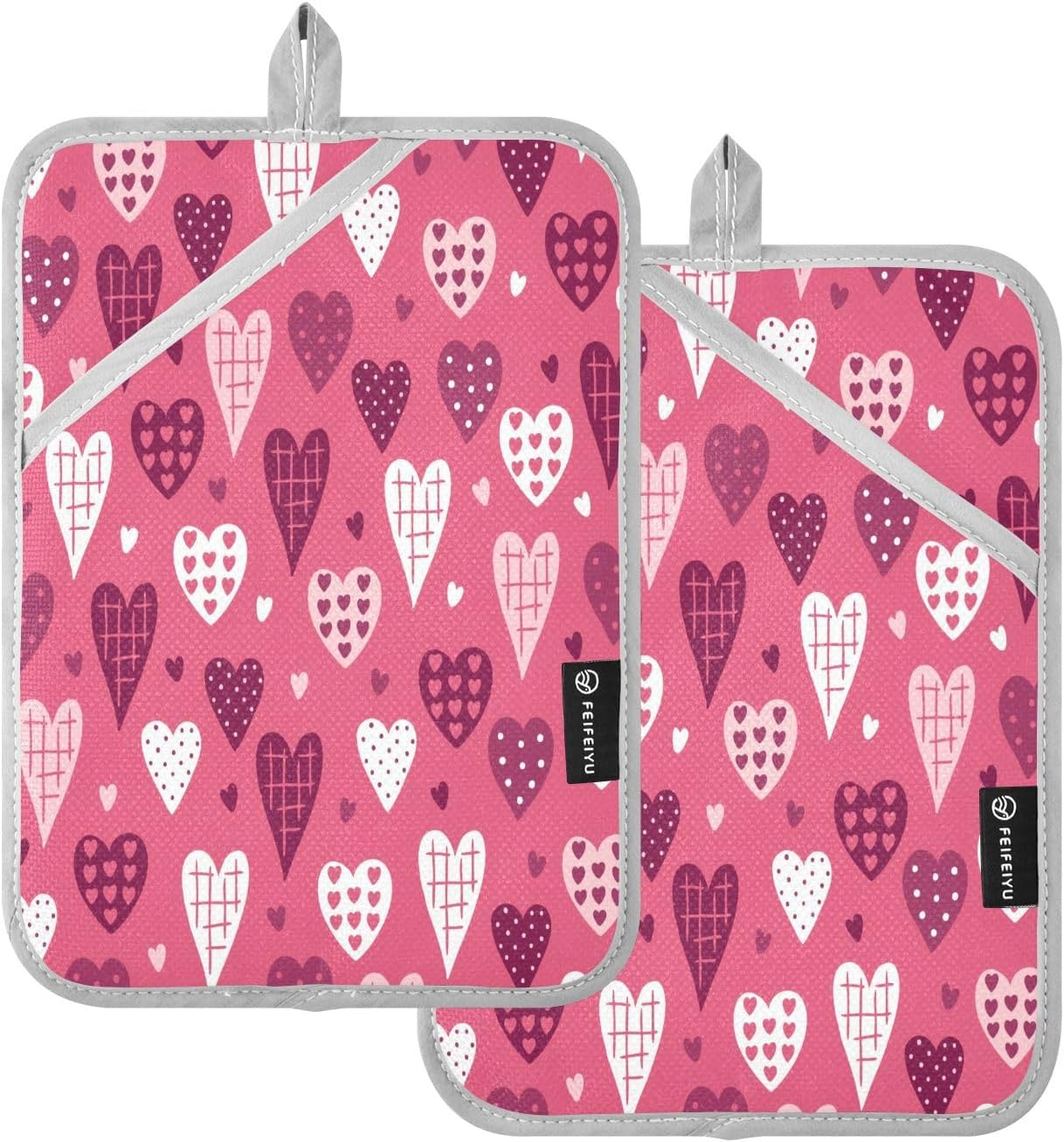 Kcldeci 2 Pack Heat Resistant Oven Mitts Potholders