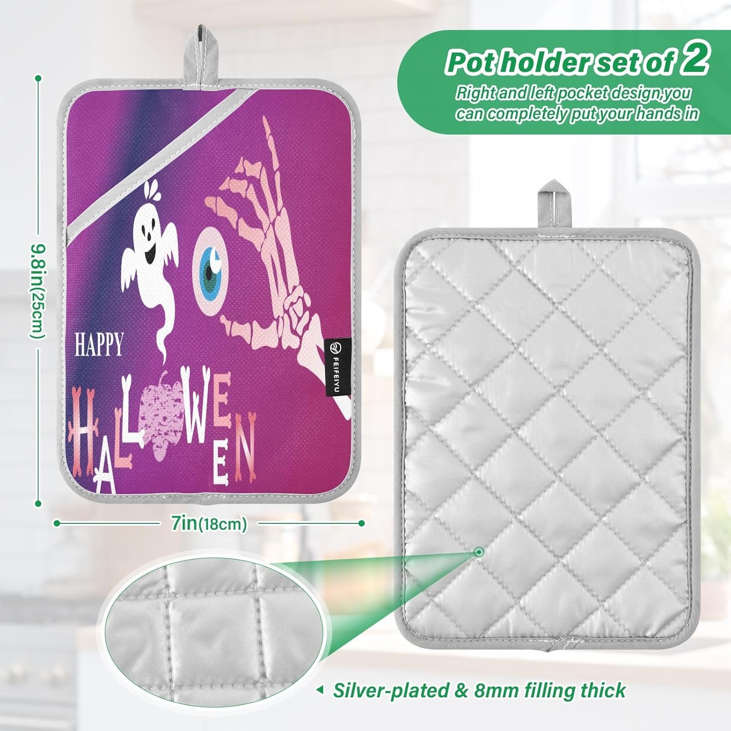 Halloween Skeleton Potholders on the Move